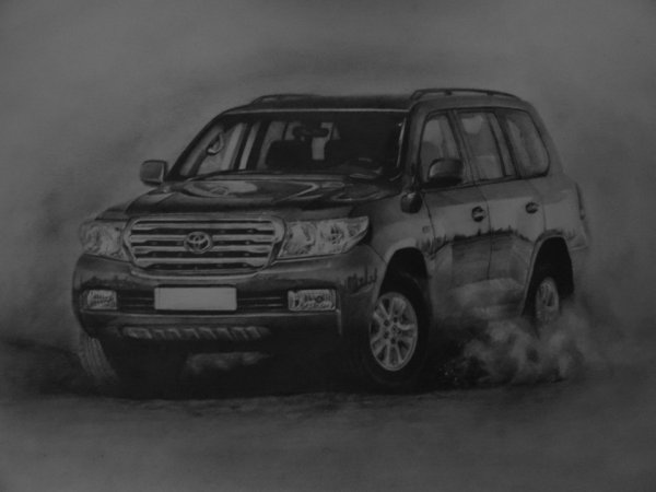 Тойота ленд Крузер 200 карандашом
