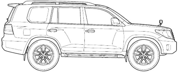 Тойота ленд Крузер 200 карандашом