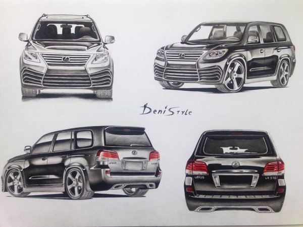 Раскраска Лексус LX 570 джип