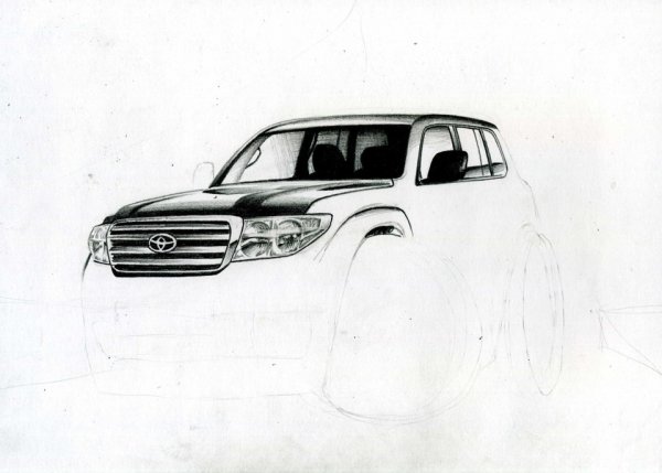 Тойота ленд Крузер 200 карандашом