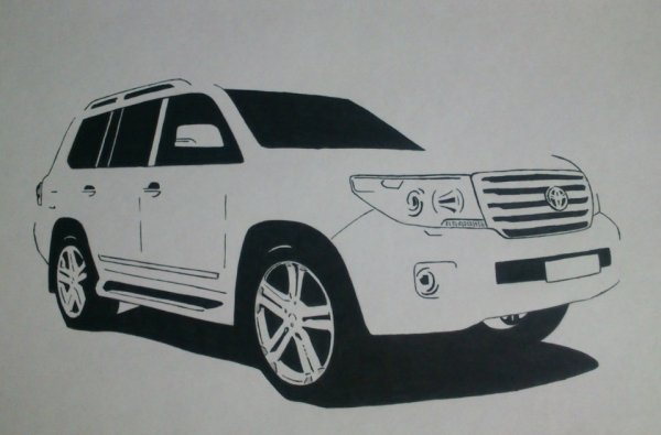 Тойота ленд круйзер 200 для рисования