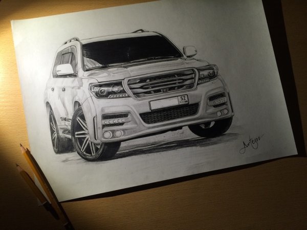 Toyota Land Cruiser 200 карандашом