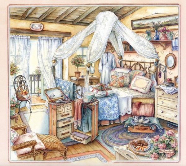 Уютный мир в картинах Ким Якобс