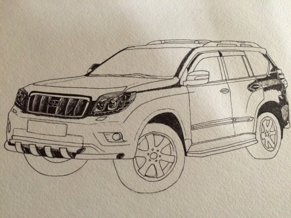 Раскраска Toyota Land Cruiser 200