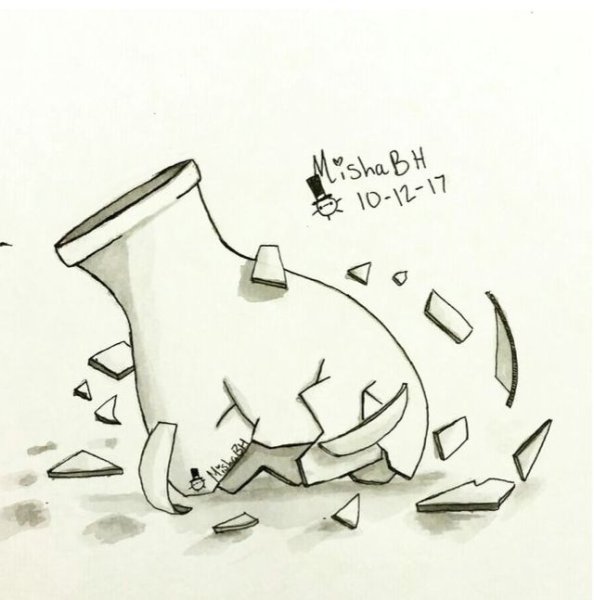 Разбилась ваза рисунок