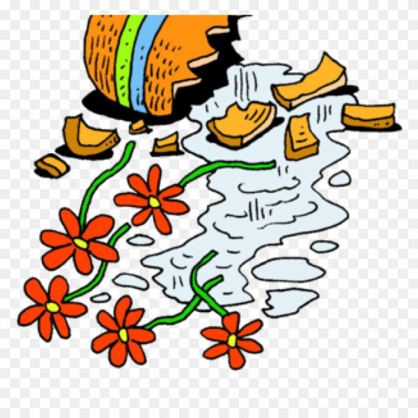 Разбитая ваза иллюстрация