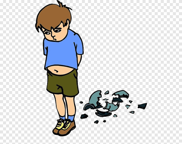 Мальчик разбил вазу