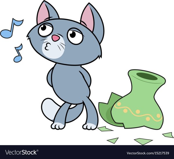 Котенок и Разбитая ваза