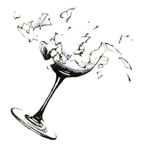 Разбивающийся бокал