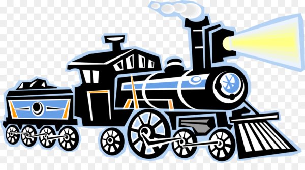 Паровоз на прозрачном фоне