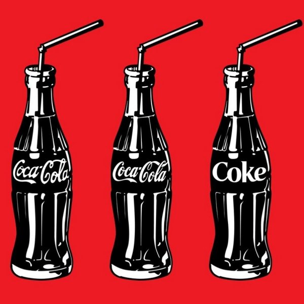 Стилизованная бутылка Coca-Cola