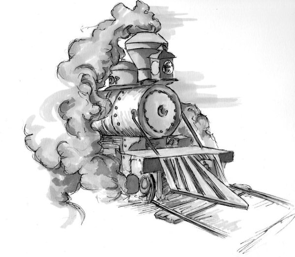 Паровоз скетч