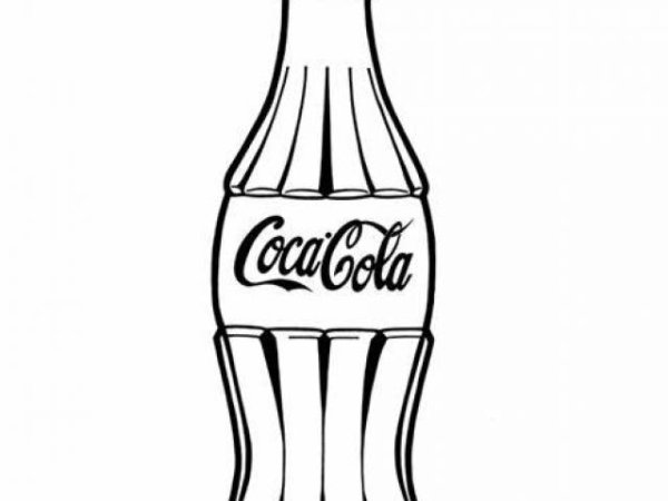 Раскраска бутылка Кока-кола