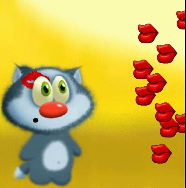 Воздушный поцелуй анимация