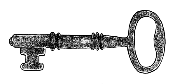 Нарисовать старинный ключ