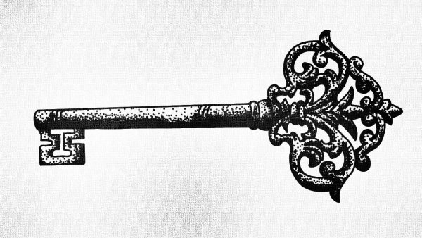 Нарисовать старинный ключ