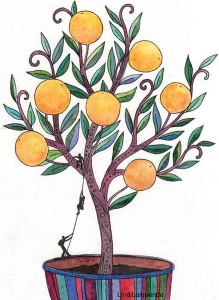 Нарисовать апельсиновое дерево
