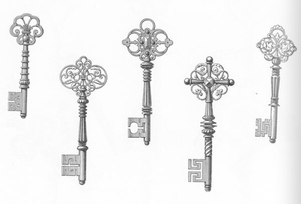 Старинный ключ эскиз