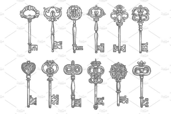Нарисовать старинный ключ