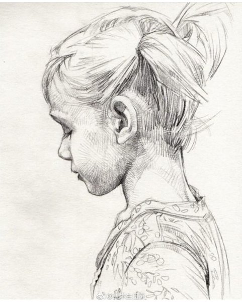 Наброски портретов в профиль