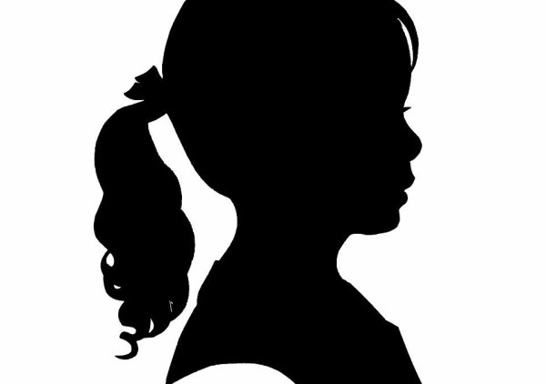 Силуэт головы девушки