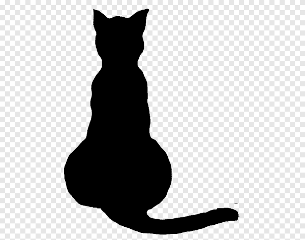 Кошка сзади вектор