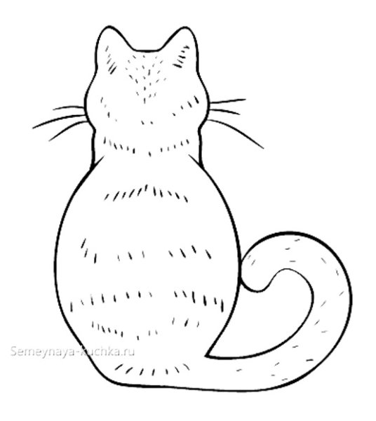 Аппликация кошка на окошке