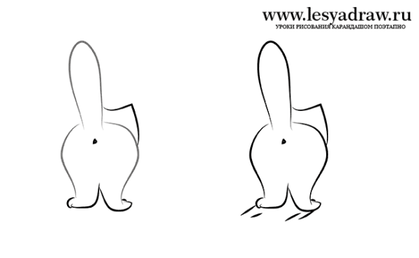 Нарисовать кота сзади