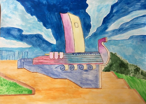 Поезд рисунок