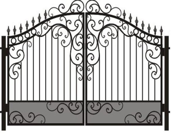 Кованые ворота карандашом