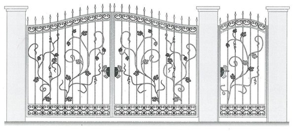 Ковка узор черно белый