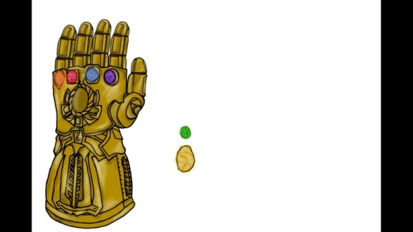 Перчатка ТАНОСА раскраска