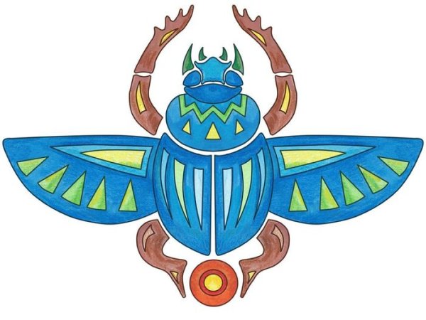 Жук скарабей рисунок Египет