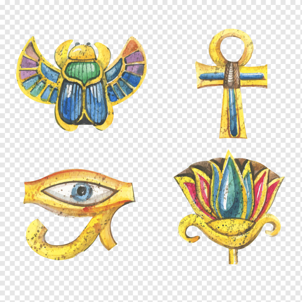 Орнамент древнего Египта Жук скарабей