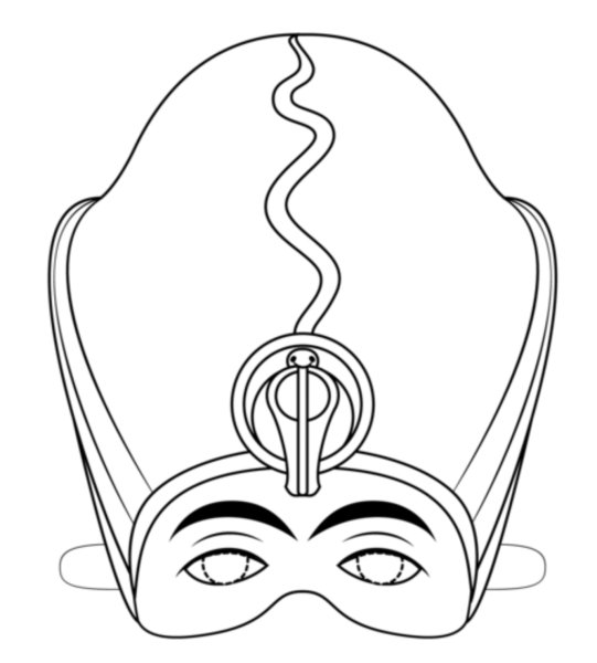 Египетская маска раскраска