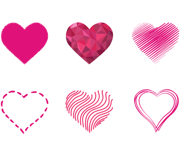 Сердце вектор контур