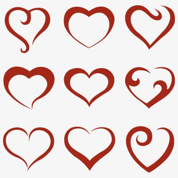 Сердечко силуэт