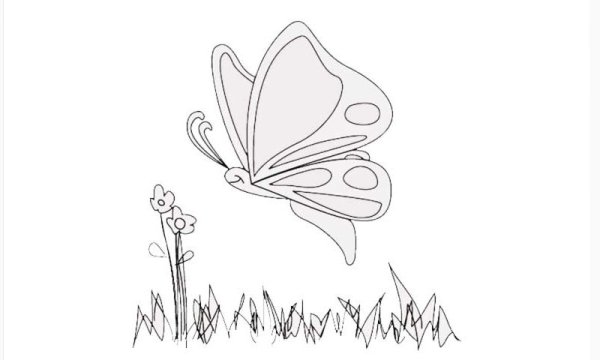 Фет бабочка иллюстрация