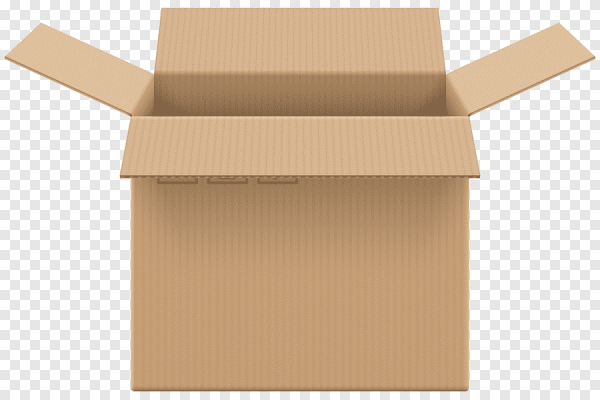 Картонная коробка вид спереди