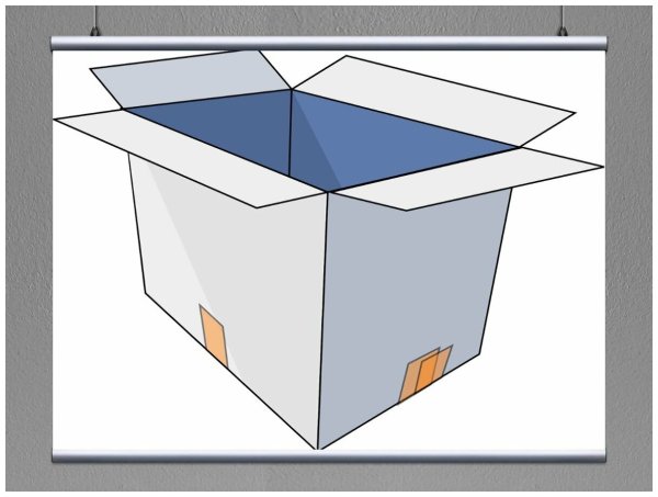 Нарисованная коробка для обработки