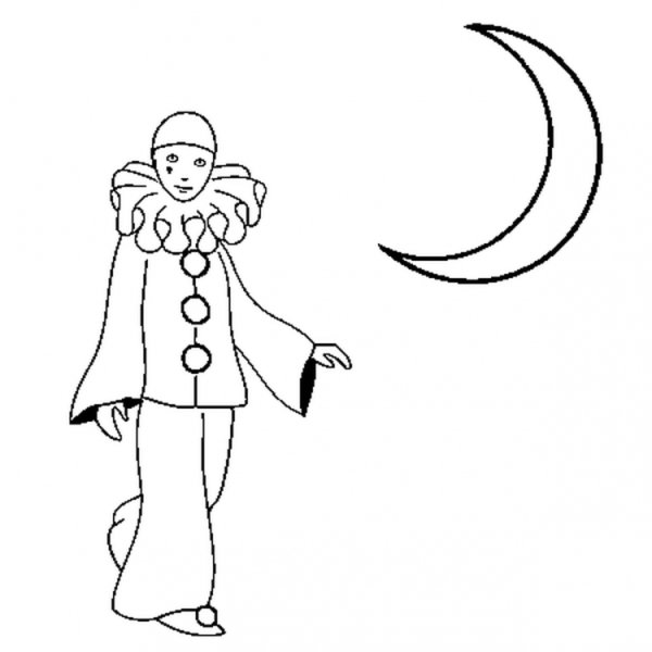 Пьеро из Буратино рисунок