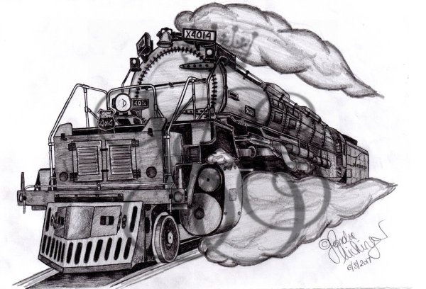 Паровоз в перспективе