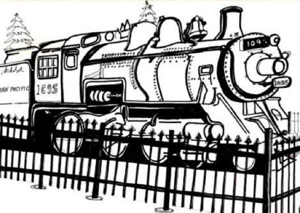 Поезд Пожиратель картинки раскраски