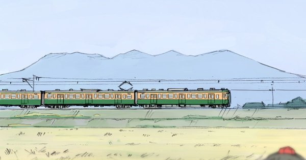 Поезд едет арт