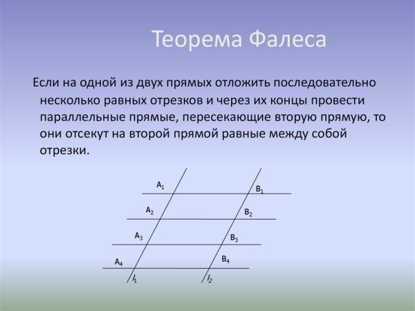 Фалес Милетский теорема Фалеса