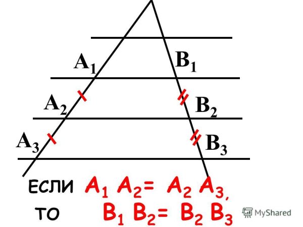 Теорема Фалеса 8 класс геометрия
