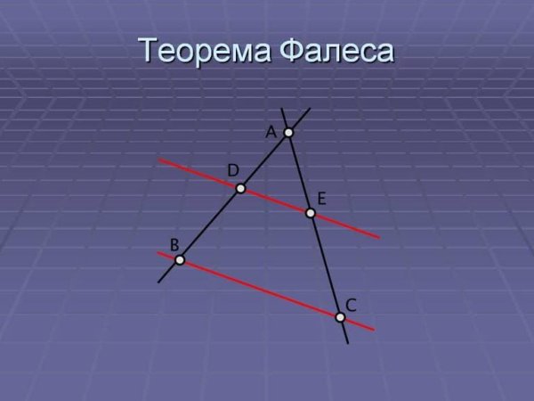 Док во теоремы Фалеса