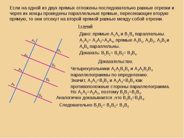 2. Теорема Фалеса (доказательство).