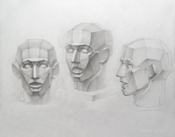 Обрубовка головы Академический гипс