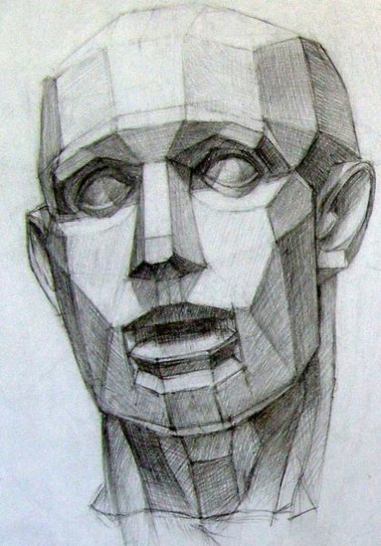 Академическая голова обрубовка спереди